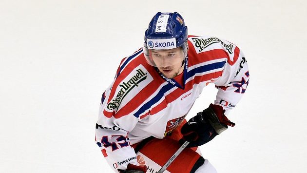 Český útočník Jan Kovář během přípravného utkání Česká republika - Slovensko v Jihlavě. Český útočník Jan Kovář během přípravného utkání Česká republika - Slovensko v Jihlavě.