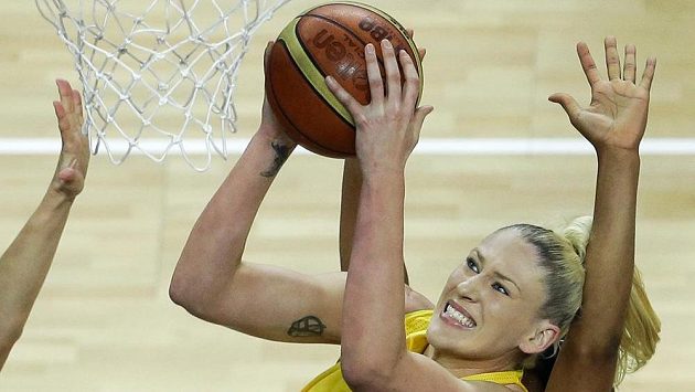 Basketbalistka Lauren Jacksonová v dresu Austrálie. Basketbalistka Lauren Jacksonová v dresu Austrálie.