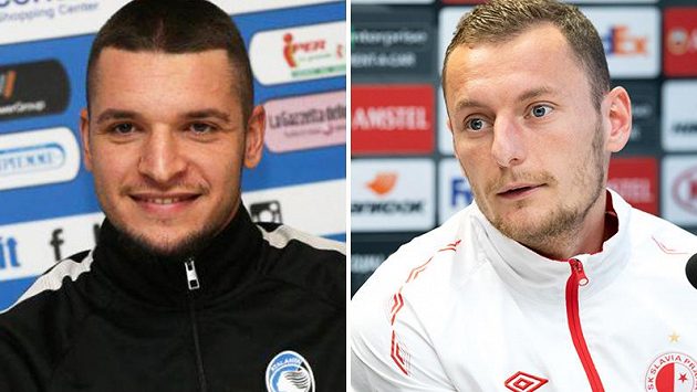 Berat Djimsiti (vlevo) a Vladimír Coufal. Berat Djimsiti (vlevo) a Vladimír Coufal.