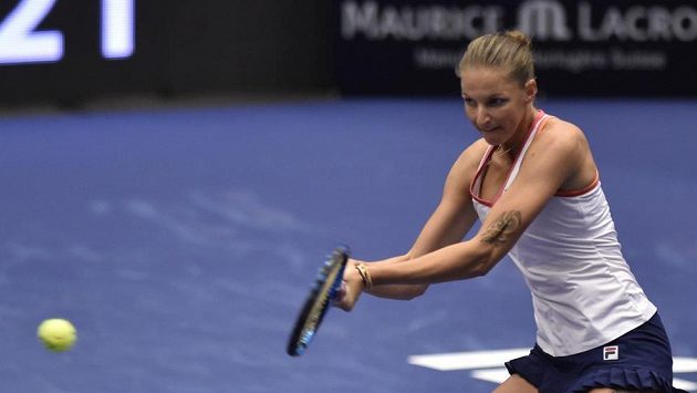 Karolína Plíšková v utkání proti Veronice Kuděrmětovové z Ruska. Karolína Plíšková v utkání proti Veronice Kuděrmětovové z Ruska.