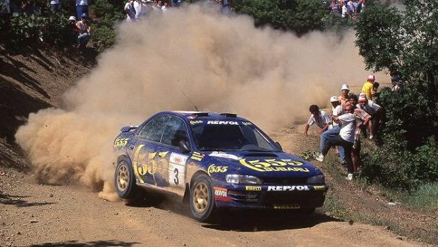 Carlos Sainz na trati závodu MS v rallye. Carlos Sainz na trati závodu MS v rallye.
