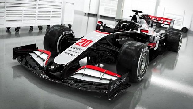 Model VF - 20 americké stáje Haas pro nadcházející sezonu závodů vozů formule 1. Model VF - 20 americké stáje Haas pro nadcházející sezonu závodů vozů formule 1.