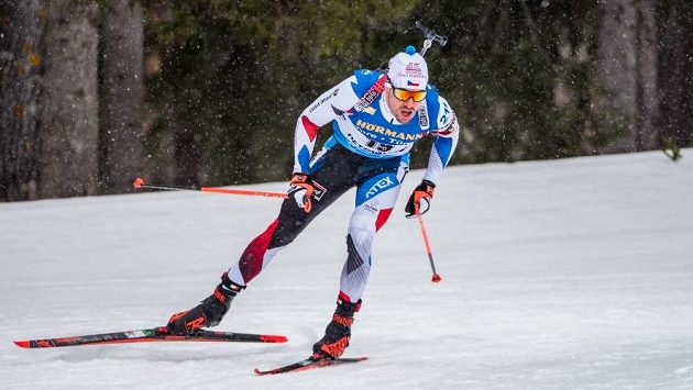 Michal Krčmář při sprintu v Östersundu. Michal Krčmář při sprintu v Östersundu.