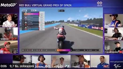 Maverick Viňales vyhrál virtuální GP v Jerezu. Maverick Viňales vyhrál virtuální GP v Jerezu.
