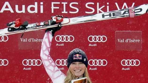 Americká lyžařka Lindsey Vonnová Americká lyžařka Lindsey Vonnová
