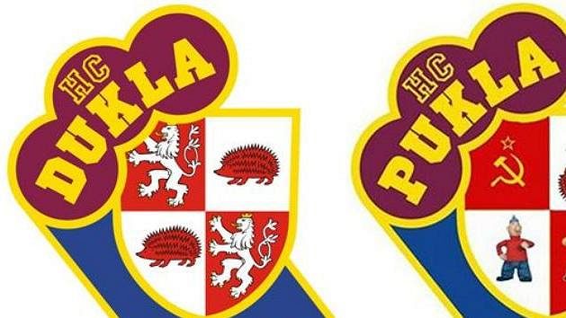 "Inovované" logo HC Dukla Jihlava, které předělali příznivci rivala z Havlíčkova Brodu. "Inovované" logo HC Dukla Jihlava, které předělali příznivci rivala z Havlíčkova Brodu.
