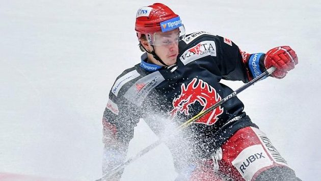 Lukáš Jašek v dresu třineckých Ocelářů Lukáš Jašek v dresu třineckých Ocelářů