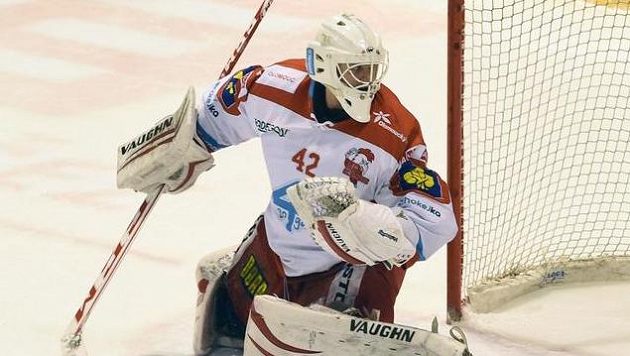 Olomoucký brankář Branislav Konrád. Olomoucký brankář Branislav Konrád.
