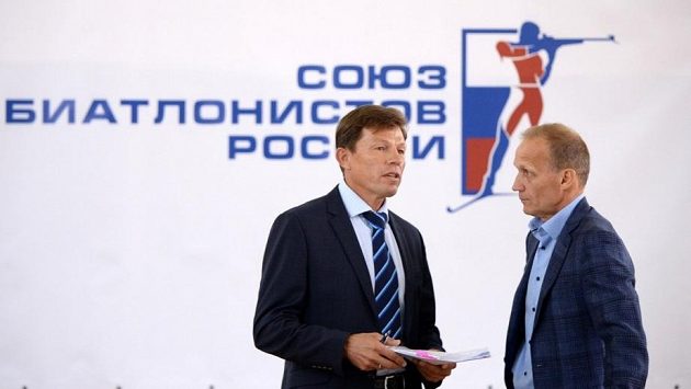Viktor Majgurov (vlevo) je novým šéfem ruského biatlonu. Viktor Majgurov (vlevo) je novým šéfem ruského biatlonu.