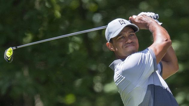 Tiger Woods na turnaji v Greensboro. Tiger Woods na turnaji v Greensboro.