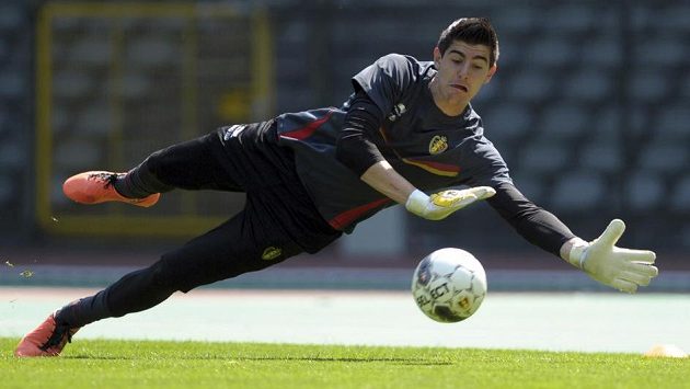 Belgický brankář Thibaut Courtois. Belgický brankář Thibaut Courtois.