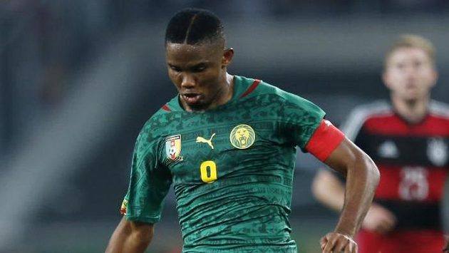 Samuel Eto'o v přípravném utkání s Německem. Samuel Eto'o v přípravném utkání s Německem.
