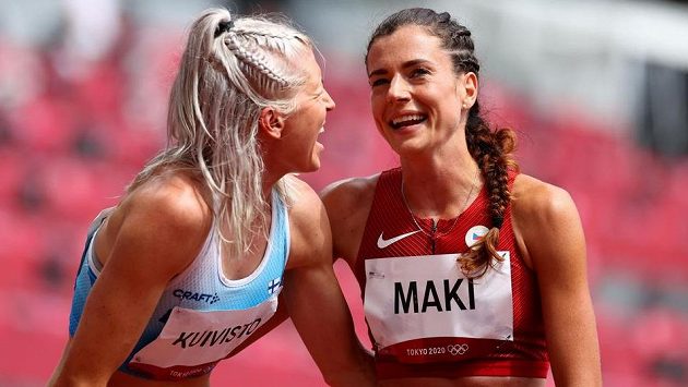 Finka Sara Kuivistová a česká mílařka Kristiina Mäki měly po rozběhu olympijského závodu na 1500 metrů důvod k radosti. Finka Sara Kuivistová a česká mílařka Kristiina Mäki měly po rozběhu olympijského závodu na 1500 metrů důvod k radosti.