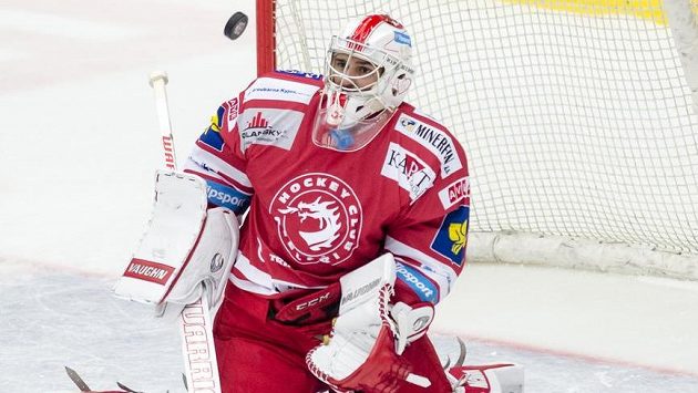Brankář Třince Peter Hamerlík. Brankář Třince Peter Hamerlík.