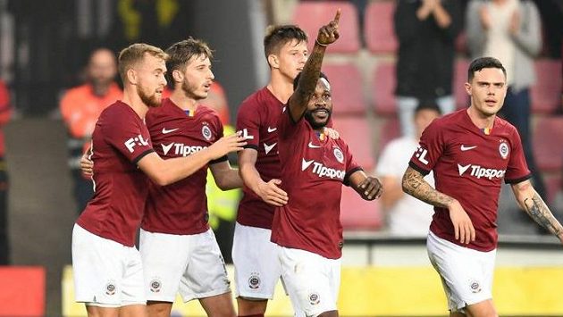 Sparťané se radují z branky do sítě Bohemians Sparťané se radují z branky do sítě Bohemians