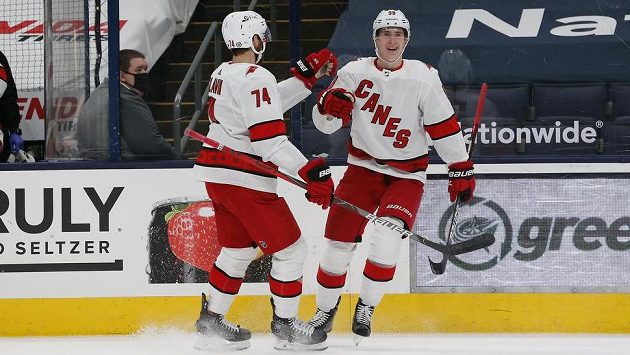 NHL |  Columbus – Carolina 0: 3, Necas celebrates!  Jubilee, goal, win