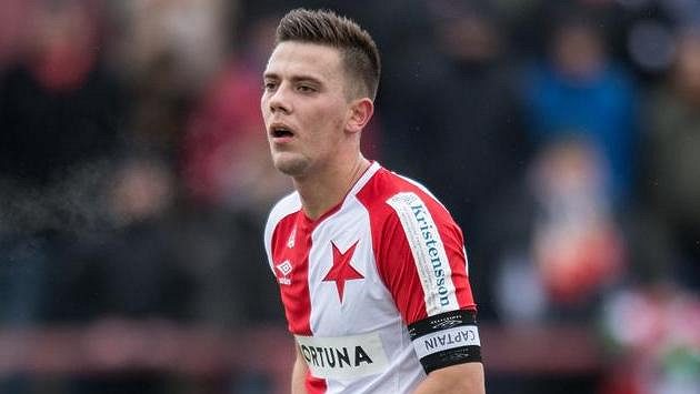 Zimní posila Slavie Praha záložník Jaroslav Mihalík během přípravného utkání s Chrudimí. Zimní posila Slavie Praha záložník Jaroslav Mihalík během přípravného utkání s Chrudimí.