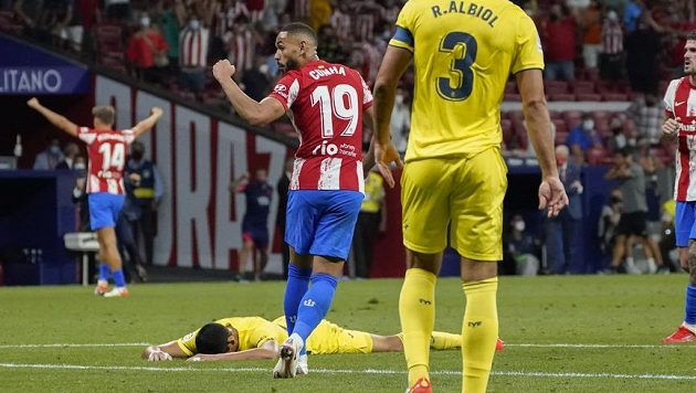 Zápas třetího kola španělské fotbalové La Ligy mezi Atléticem Madrid a Villarrealem Zápas třetího kola španělské fotbalové La Ligy mezi Atléticem Madrid a Villarrealem