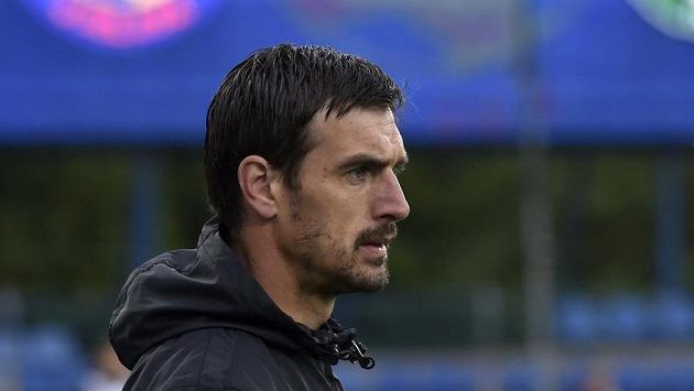 Trenér Příbrami Kamil Tobiáš při utkání v Jihlavě Trenér Příbrami Kamil Tobiáš při utkání v Jihlavě