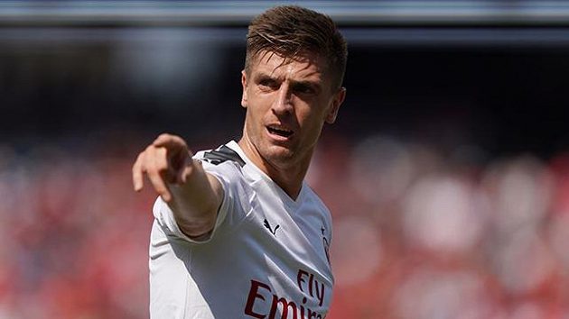 Polský útočník Krzysztof Piatek. Polský útočník Krzysztof Piatek.
