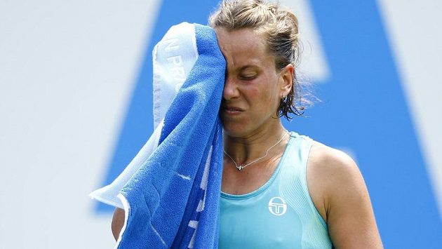 Barbora Strýcová na turnaji v Birminghamu. Barbora Strýcová na turnaji v Birminghamu.
