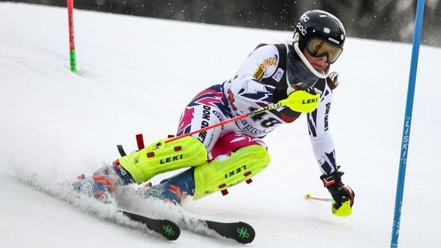 Gabriela Capová při slalomu Světového poháru v Záhřebu. Gabriela Capová při slalomu Světového poháru v Záhřebu.
