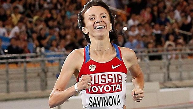 Ruská půlkařka Maria Savinovová na snímku z roku 2011 na MS v Tegu. Ruská půlkařka Maria Savinovová na snímku z roku 2011 na MS v Tegu.
