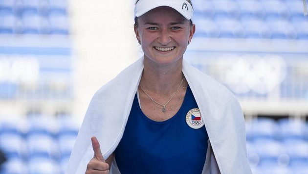 Spokojená Barbora Krejčíková po postupu do druhého kola Spokojená Barbora Krejčíková po postupu do druhého kola
