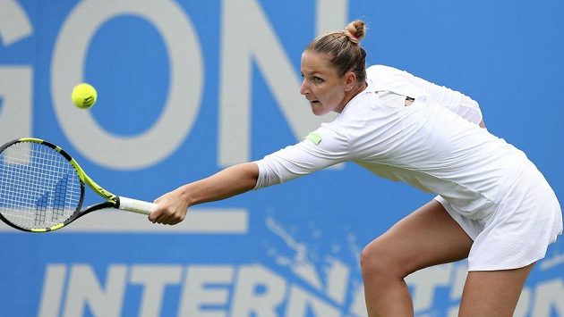 Kristýna Plíšková na turnaji v Eastbourne. Kristýna Plíšková na turnaji v Eastbourne.