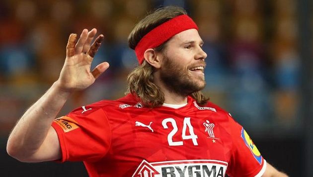 Dán Mikkel Hansen se raduje po zápase s Katarem. Dán Mikkel Hansen se raduje po zápase s Katarem.