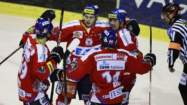 Radost hokejistů Pardubic Radost hokejistů Pardubic