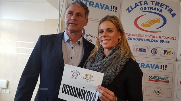 Oštěpaři Jan Železný a Nikola Ogrodníková. Oštěpaři Jan Železný a Nikola Ogrodníková.