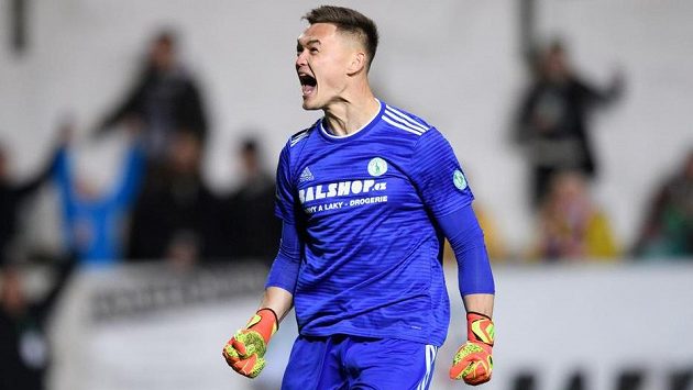 Brankář Bohemians Patrik Le Giang. Brankář Bohemians Patrik Le Giang.