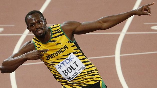 Tradiční gesto by Usain Bolt měl za rok opět předvést i Ostravě. Tradiční gesto by Usain Bolt měl za rok opět předvést i Ostravě.