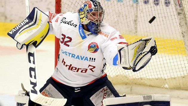 Brankář Vítkovic Patrik Bartošák. Brankář Vítkovic Patrik Bartošák.