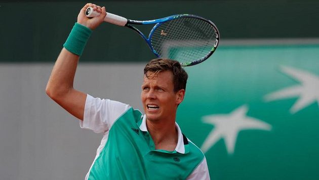 Tomáš Berdych na letošním French Open. Tomáš Berdych na letošním French Open.