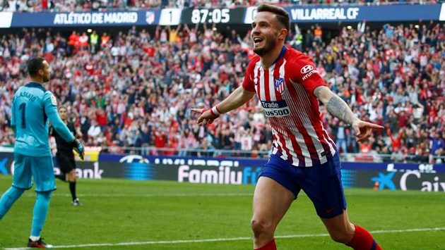 Saul Niguez se raduje z branky do sítě Villarrealu Saul Niguez se raduje z branky do sítě Villarrealu