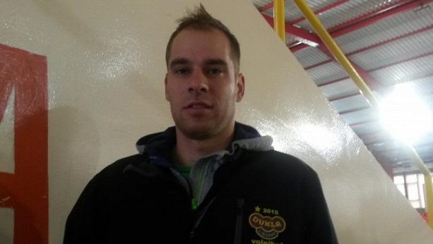 Blokař libereckých volejbalistů Libor Leikep. Blokař libereckých volejbalistů Libor Leikep.
