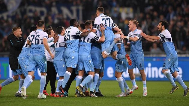 Radost fotbalistů Lazia Radost fotbalistů Lazia