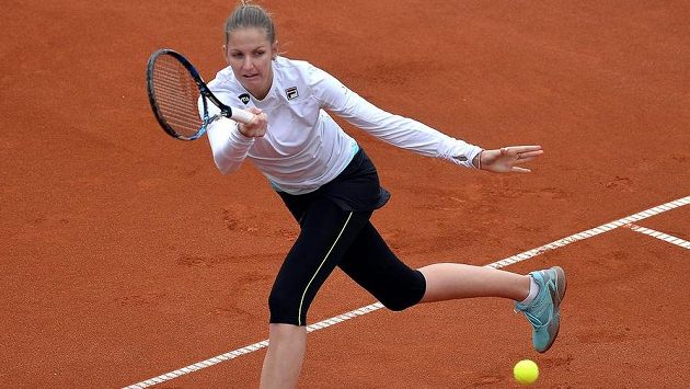 Karolína Plíšková na turnaji v Praze. Karolína Plíšková na turnaji v Praze.