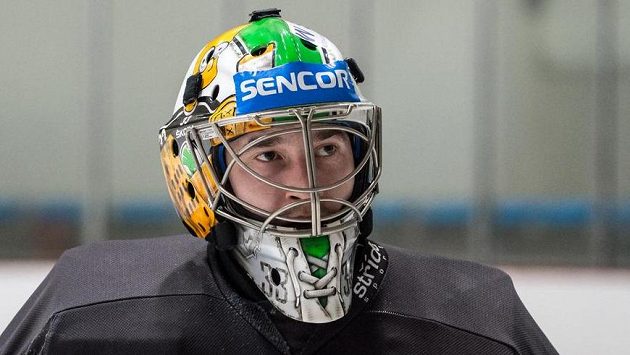 Brankář David Rittich. Brankář David Rittich.