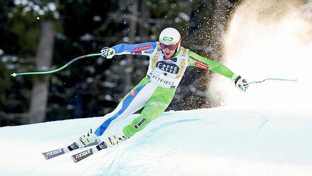 Slovinec Boštjan Kline na trati sjezdu v Kvitfjellu. Slovinec Boštjan Kline na trati sjezdu v Kvitfjellu.