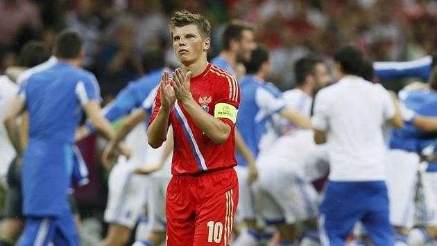 Andrej Aršavin po prohraném utkání s Řeckem Andrej Aršavin po prohraném utkání s Řeckem