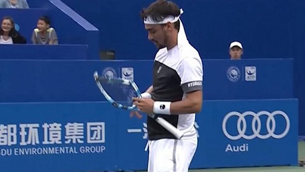 Fabio Fognini těžko hlídal emoce Fabio Fognini těžko hlídal emoce