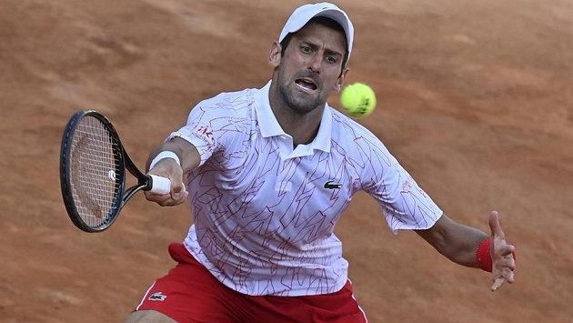 Novak Đjokovič na turnaji v Římě. Novak Đjokovič na turnaji v Římě.