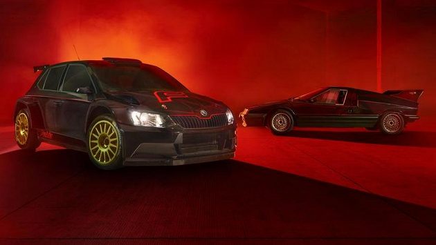Tovární jezdec Škody Jan Kopecký jede na Rallye Bohemia v netradičních černých barvách. Tovární jezdec Škody Jan Kopecký jede na Rallye Bohemia v netradičních černých barvách.