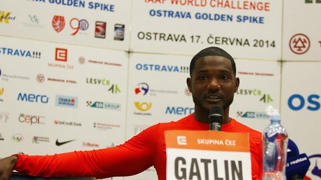 Americký sprinter Justin Gatlin na tiskové konferenci před ostravskou Zlatou tretrou. Americký sprinter Justin Gatlin na tiskové konferenci před ostravskou Zlatou tretrou.
