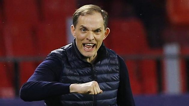 Trenér Chelsea Thomas Tuchel během odvety čtvrtfinále Ligy mistrů s Portem. Trenér Chelsea Thomas Tuchel během odvety čtvrtfinále Ligy mistrů s Portem.