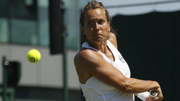 Barbora Strýcová na letošním Wimbledonu. Barbora Strýcová na letošním Wimbledonu.