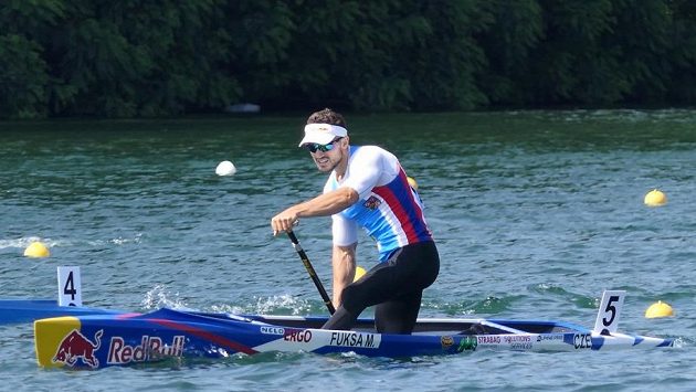 Kanoista Martin Fuksa při rozjížďce na mistrovství Evropy v Bělehradě. Kanoista Martin Fuksa při rozjížďce na mistrovství Evropy v Bělehradě.